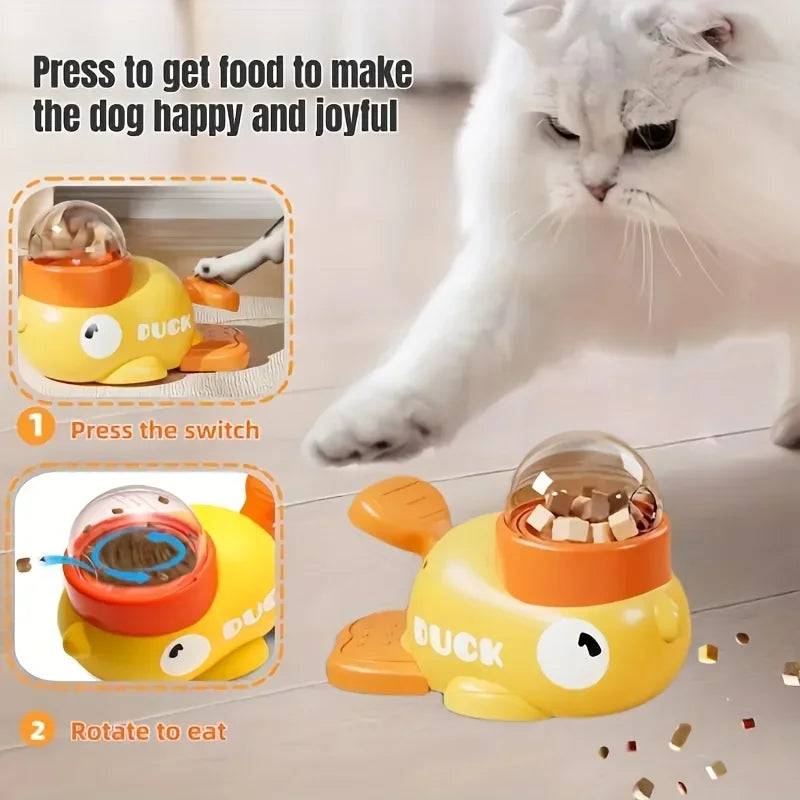 Interactive Automatic Pet Feeder Toy - Slow Feed Bowl for Cats & Dogs, No Battery Required, Engaging Training Game, Durable Plastic