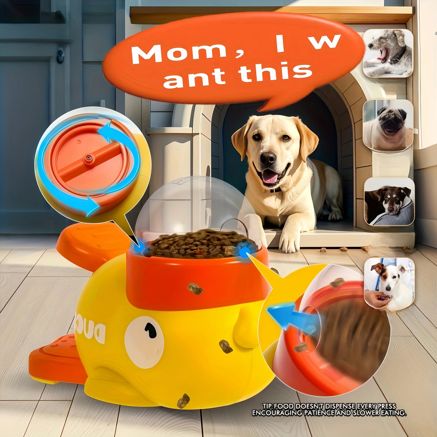 Interactive Automatic Pet Feeder Toy - Slow Feed Bowl for Cats & Dogs, No Battery Required, Engaging Training Game, Durable Plastic