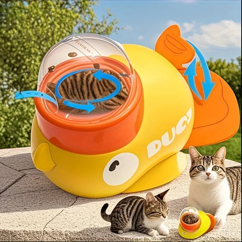 Interactive Automatic Pet Feeder Toy - Slow Feed Bowl for Cats & Dogs, No Battery Required, Engaging Training Game, Durable Plastic
