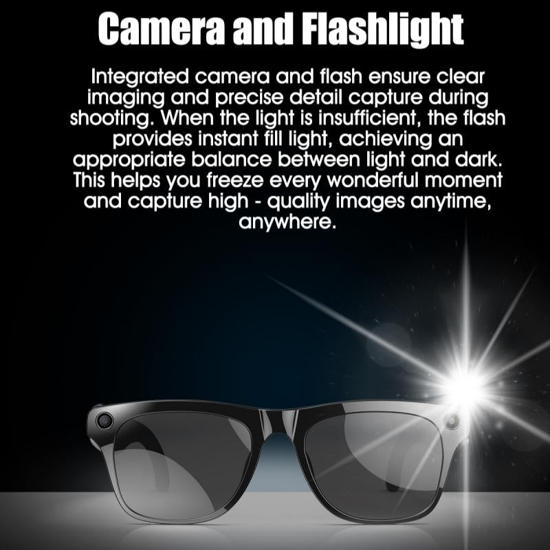 HYUNDAI XK ONE Pro Smart Camera Glasses with HD Recording, Surround Sound, and Blue Light Blocking Lenses - Perfect for Work and Driving!