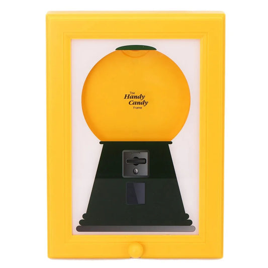 Rotating Candy Dispenser Picture Frame - Easy Restock, Moisture-Proof & Dust-Proof Design