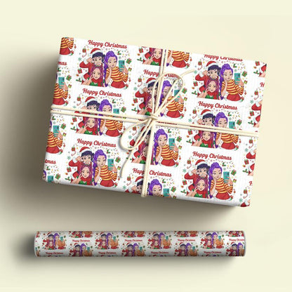 Kpop Demon Hunters Christmas Wrapping Paper - Saja Boys Huntrix Gift Wrap for Festive Celebrations