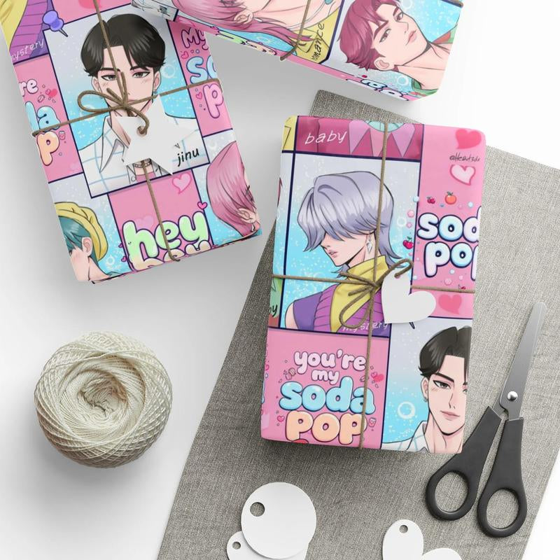 Kpop Demon Hunters Christmas Wrapping Paper - Saja Boys Huntrix Gift Wrap for Festive Celebrations
