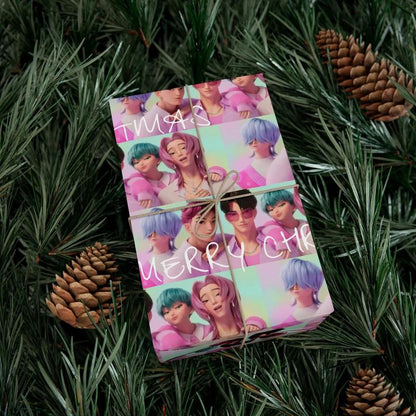Kpop Demon Hunters Christmas Wrapping Paper - Saja Boys Huntrix Gift Wrap for Festive Celebrations