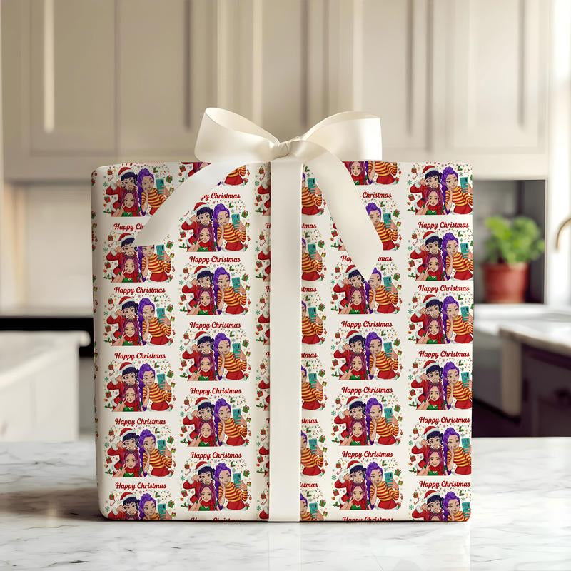 Kpop Demon Hunters Christmas Wrapping Paper - Saja Boys Huntrix Gift Wrap for Festive Celebrations