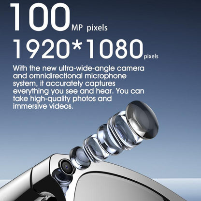 HYUNDAI XK ONE Pro Smart Camera Glasses with HD Recording, Surround Sound, and Blue Light Blocking Lenses - Perfect for Work and Driving!