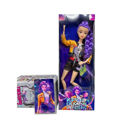 K-Pop Demon Hunters Anime Action Figure Doll 11.5 Inches–12 Joint Movable Anime-Rumi, Mira and Zoey, Anime-Inspired Collectible Dolls, Mystery Box Merch Gift for Fans & Kids-Desk Display-Kpop Idol Merch Collectibles -Halloween Christmas Gift, Festivals