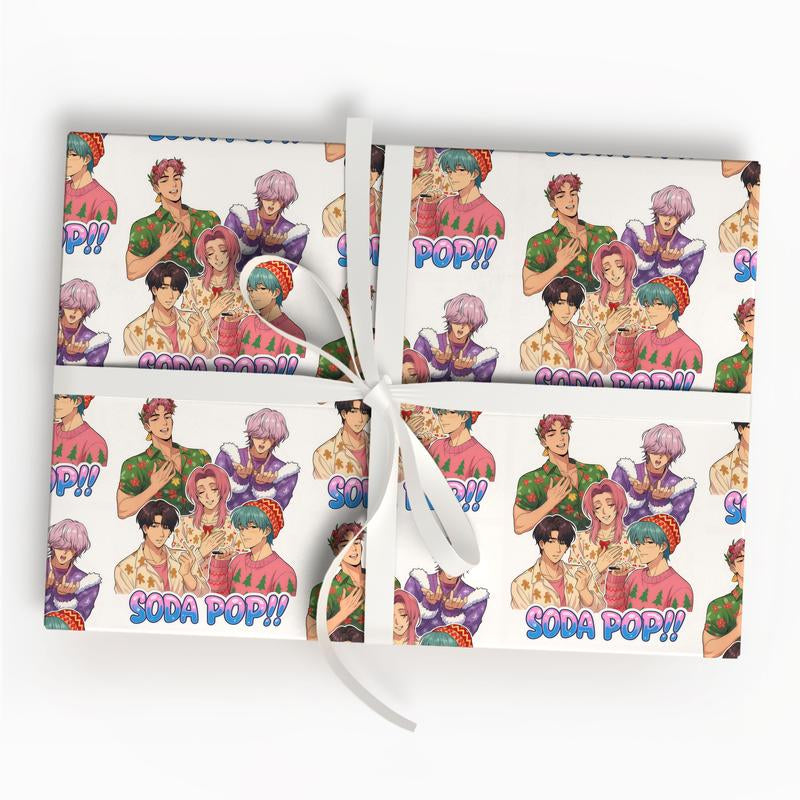 Kpop Demon Hunters Christmas Wrapping Paper - Saja Boys Huntrix Gift Wrap for Festive Celebrations