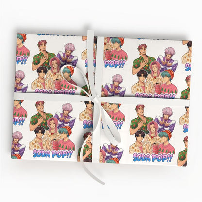 Kpop Demon Hunters Christmas Wrapping Paper - Saja Boys Huntrix Gift Wrap for Festive Celebrations