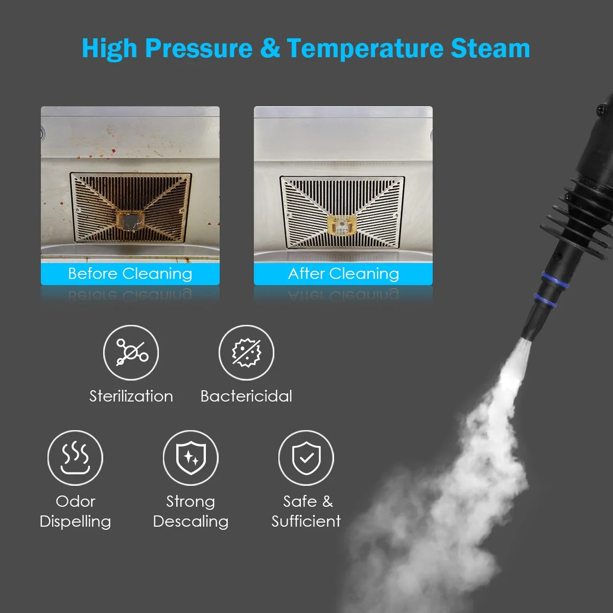 Powerful Handheld Steam Cleaner for Chemical-Free Deep Cleaning