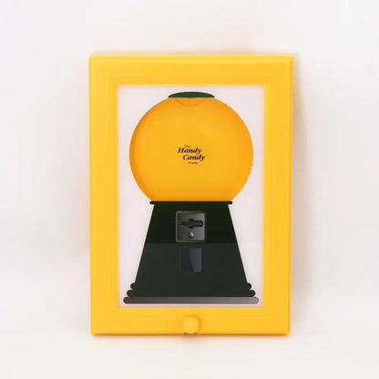 Rotating Candy Dispenser Picture Frame - Easy Restock, Moisture-Proof & Dust-Proof Design