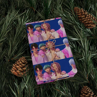 Kpop Demon Hunters Christmas Wrapping Paper - Saja Boys Huntrix Gift Wrap for Festive Celebrations