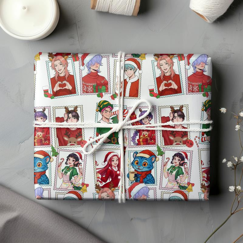 Kpop Demon Hunters Christmas Wrapping Paper - Saja Boys Huntrix Gift Wrap for Festive Celebrations