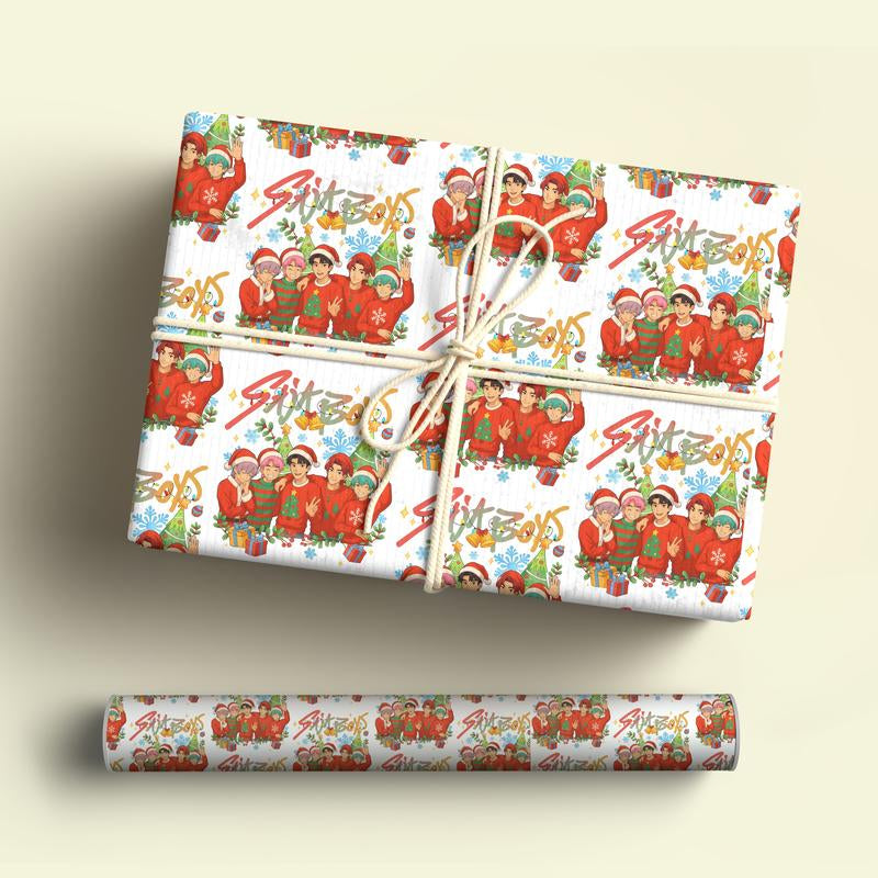 Kpop Demon Hunters Christmas Wrapping Paper - Saja Boys Huntrix Gift Wrap for Festive Celebrations