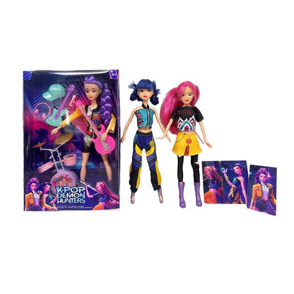 K-Pop Demon Hunters Anime Action Figure Doll 11.5 Inches–12 Joint Movable Anime-Rumi, Mira and Zoey, Anime-Inspired Collectible Dolls, Mystery Box Merch Gift for Fans & Kids-Desk Display-Kpop Idol Merch Collectibles -Halloween Christmas Gift, Festivals
