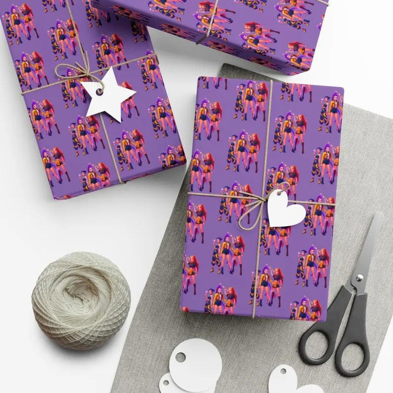 Kpop Demon Hunters Christmas Wrapping Paper - Saja Boys Huntrix Gift Wrap for Festive Celebrations