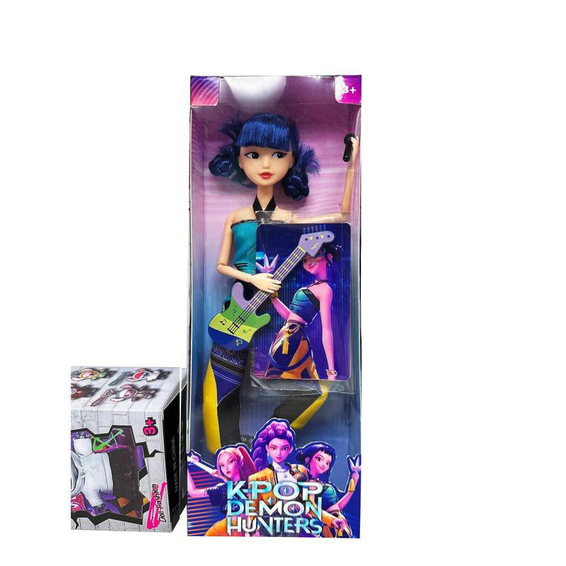 K-Pop Demon Hunters Anime Action Figure Doll 11.5 Inches–12 Joint Movable Anime-Rumi, Mira and Zoey, Anime-Inspired Collectible Dolls, Mystery Box Merch Gift for Fans & Kids-Desk Display-Kpop Idol Merch Collectibles -Halloween Christmas Gift, Festivals