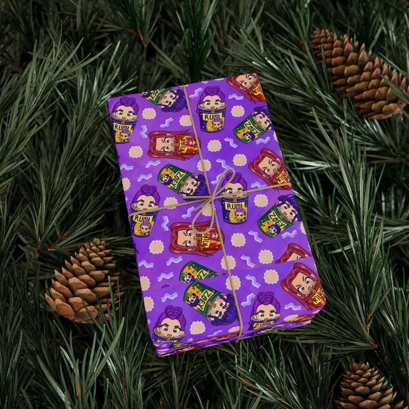Kpop Demon Hunters Christmas Wrapping Paper - Saja Boys Huntrix Gift Wrap for Festive Celebrations