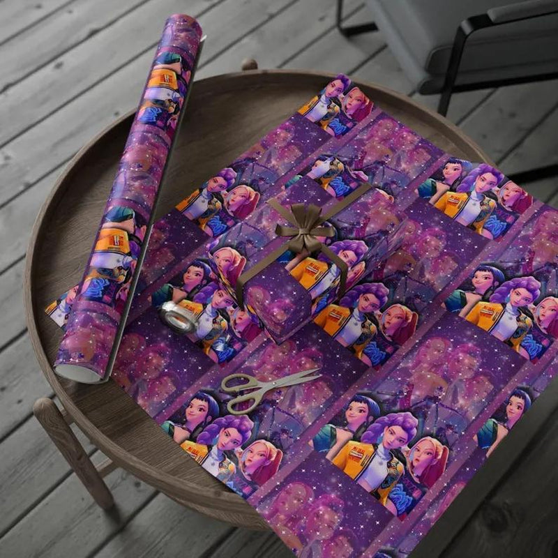 Kpop Demon Hunters Christmas Wrapping Paper - Saja Boys Huntrix Gift Wrap for Festive Celebrations
